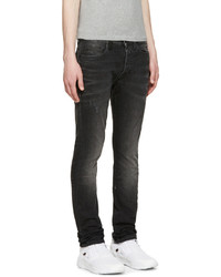 Marcelo Burlon County of Milan Black Slim Stone Jeans