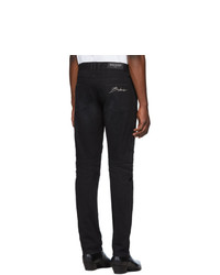 Balmain Black Straight Ribbed Jeans