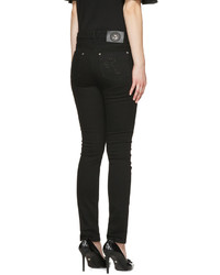 Versace Black Swarovski Medusa Jeans