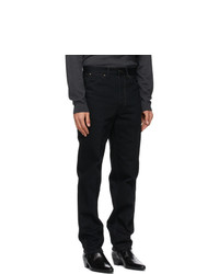 Lemaire Black Tapered 5 Pocket Jeans