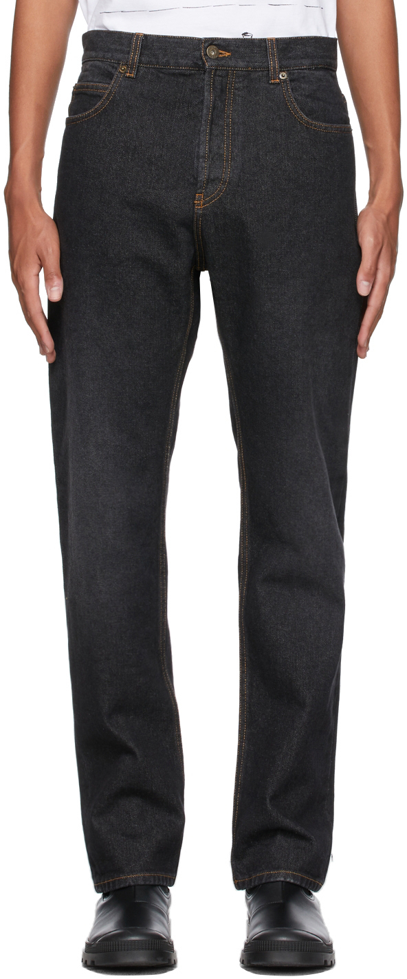 Loewe Black Tapered Jeans, $590 | SSENSE | Lookastic