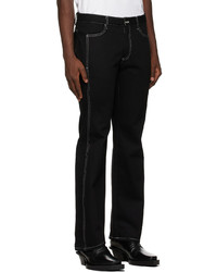 Dion Lee Black White Weft Signature Bootcut Jeans