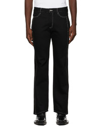 Dion Lee Black White Weft Signature Bootcut Jeans