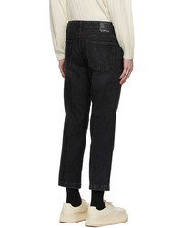 Solid Homme Black Wide Leg Cropped Jeans