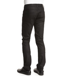 Belstaff Blackrod Slim Stretch Jeans With Knee Panels Black