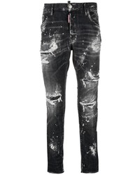 DSQUARED2 Bleached Finish Cotton Jeans