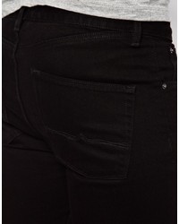 Asos Brand Flare Jeans In Black