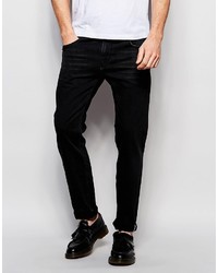 Asos Brand Selvage Stretch Slim Jeans In 13oz Black