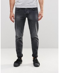 Asos Brand Slim Jeans In Washed Black