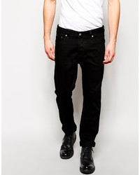 Asos Brand Straight Jeans In Black
