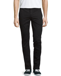 J Brand Brooks Slim Fit Twill Trousers Black