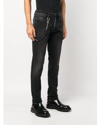Sartoria Tramarossa Chain Detail Slim Fit Cotton Jeans