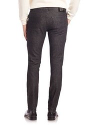 Versace Collection Zippered Slim Fit Jeans