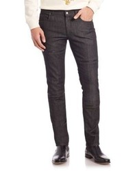 Versace Collection Zippered Slim Fit Jeans