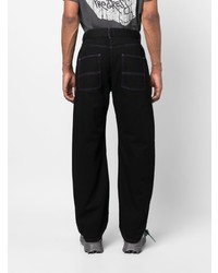 PACCBET Contrast Stitching Straight Leg Jeans
