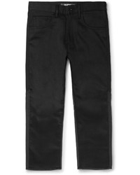 Junya Watanabe Cropped Panelled Wool And Denim Jeans