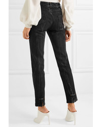 Givenchy Distressed High Rise Slim Leg Jeans