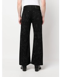 Acne Studios Distressed High Waisted Flared Jeans