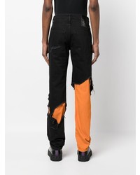 Raf Simons Distressed Two Tone Jeans