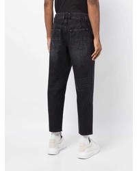 SONGZIO Elasticated Waist Cotton Tapered Jeans