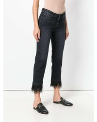Cambio Feather Hem Cropped Jeans