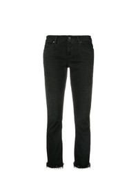 Cambio Feather Hem Slim Fit Jeans