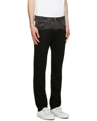 Helmut Lang Grey Black Contrast Denim Jeans