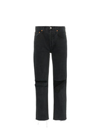 RE/DONE High Rise Pipe Jeans
