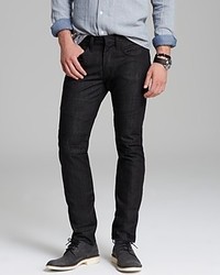 J Brand Jeans Black Raw Moto Slim Fit In Black
