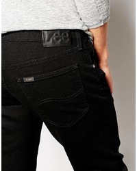 lee black slim fit jeans