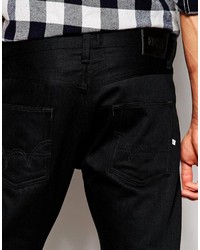 Edwin Jeans Ed 55 Relaxed Tapered Fit White Listed Black Selvage