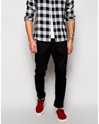 Edwin Jeans Ed 55 Relaxed Tapered Fit White Listed Black Selvage