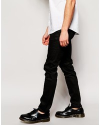 Weekday Jeans Friday Skinny Fit Coated Black