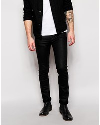 Cheap Monday Jeans Tight Skinny Fit Waxed Black