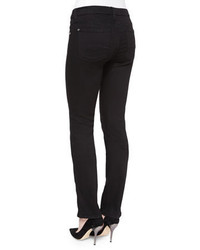 7 For All Mankind Kimmie Straight Leg Jeans Slim Illusion Luxe Black