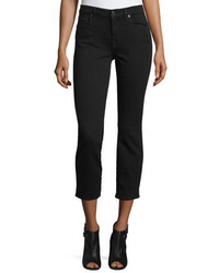 7 For All Mankind Kimmy Slim Illusion Lux Cropped Jeans Black