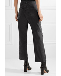 McQ Alexander McQueen Lace Up High Rise Straight Leg Jeans