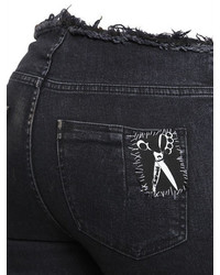 Unravel Laced Patch Stretch Cotton Denim Jeans