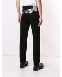 Raf Simons Laminated Zip Detail Jeans