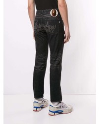 A Bathing Ape Logo Embroidered Straight Leg Jeans