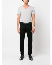 Tom Ford Logo Patch Mid Rise Slim Fit Jeans
