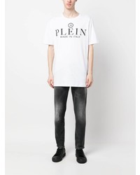 Philipp Plein Logo Patch Straight Leg Jeans