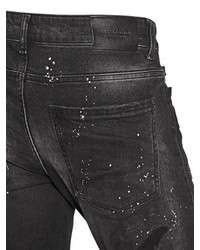 Marcelo Burlon County of Milan 17cm Splattered Cotton Denim Jeans
