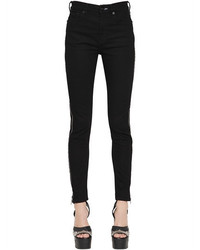 McQ by Alexander McQueen Slim Fit Zip Detail Cotton Denim Jeans