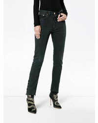 Olivier Theyskens Mid Rise Straight Leg Jeans With Hook And Eye Detail