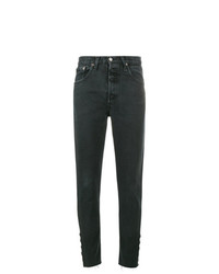 Olivier Theyskens Mid Rise Straight Leg Jeans With Hook And Eye Detail