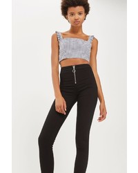 Topshop Moto Zip Front Joni Jeans