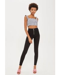 Topshop Moto Zip Front Joni Jeans