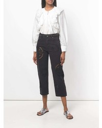 Isabel Marant Perforated Cropped Jeans