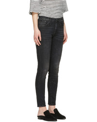 R 13 R13 Black High Rise Jeans